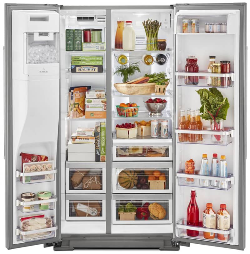 KitchenAid ADA 19.9 Cu. Ft. PrintShield Stainless Steel Counter-Depth Side-By-Side Refrigerator With Exterior Ice And Water Dispenser