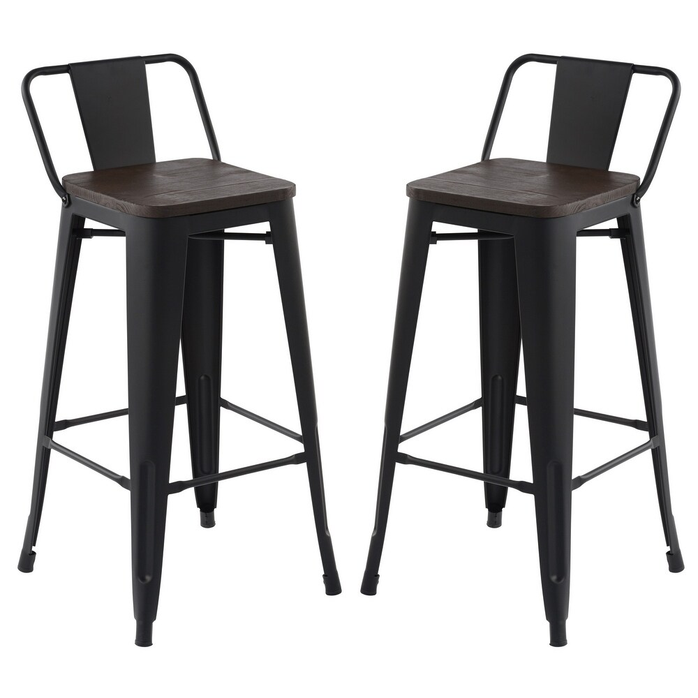 Homy Casa Stackable Metal Bar Stool Set of 2 or 4