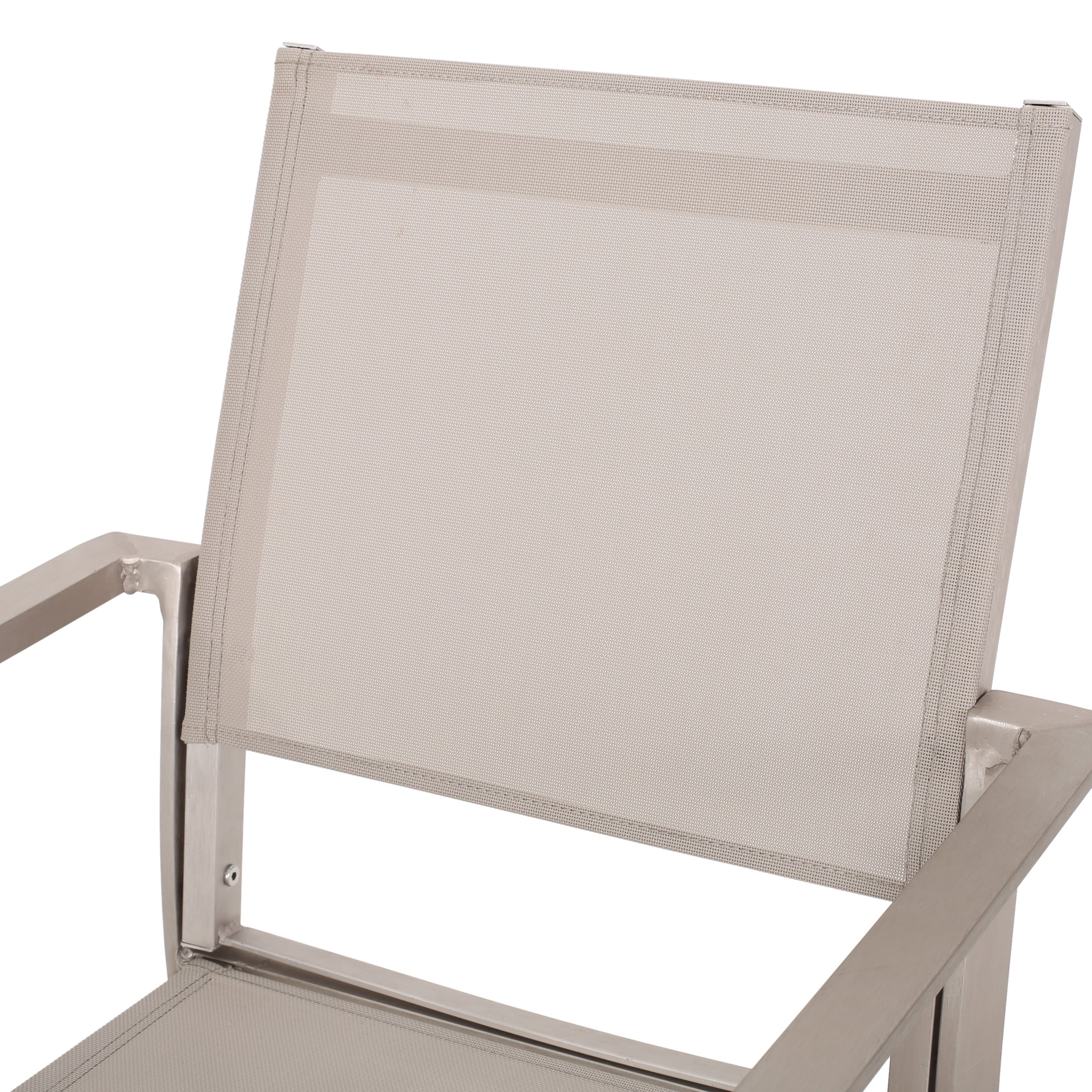 Martin Outdoor Modern Aluminum Dining Chair with Mesh Seat (Set of 2)