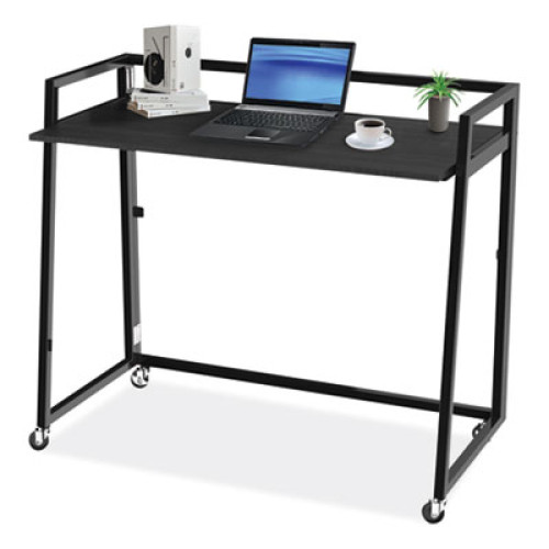 Alera Quick Assemble Computer Workstation， 41.3w x 19.9d x 36.7h， Espresso/Black (QAD4232EB)