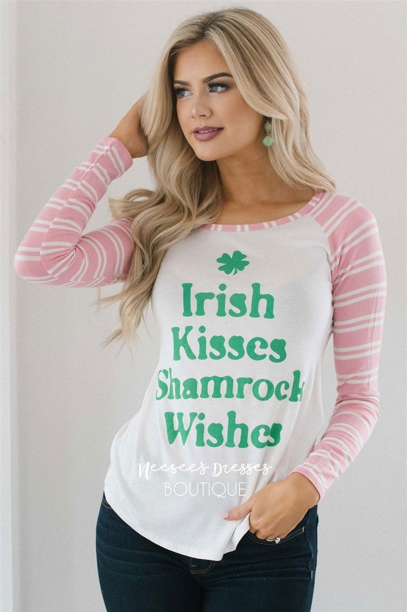 Irish Kisses Shamrock Wishes Top