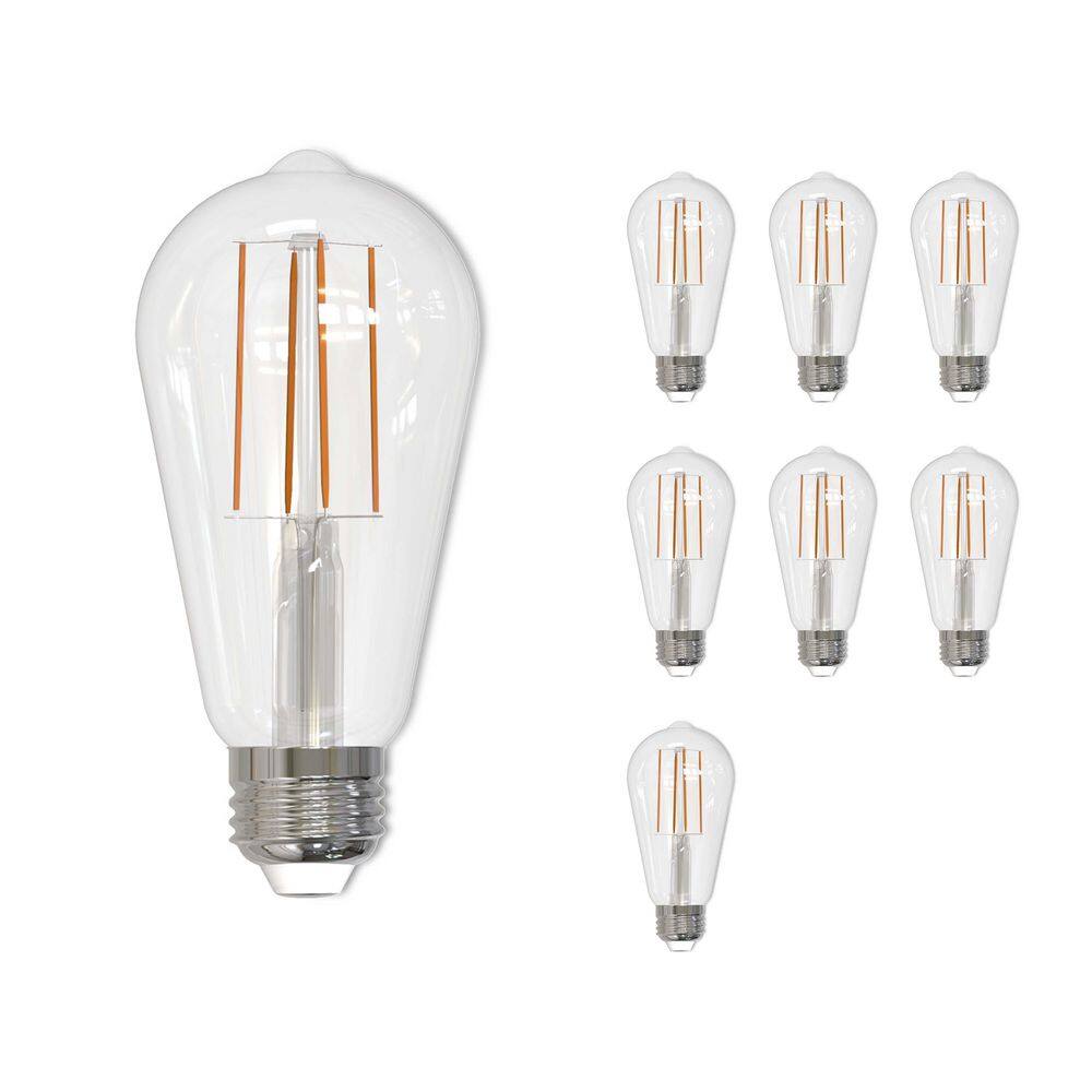 Bulbrite 60-Watt Equivalent Dimmable ST18 Vintage Edison LED Light Bulb with Medium (E26) Base 2700K (8-Pack) 861618