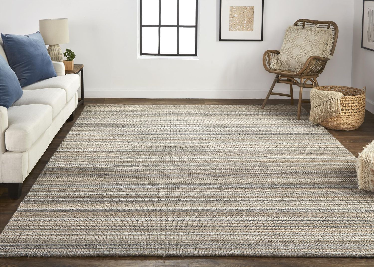 Foxwood Hand Woven Brown and Gray Rug by BD Fine