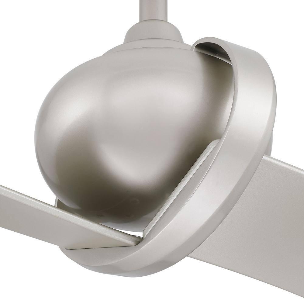 Parrot Uncle Shellcove 54 in Modern Silver 2Blade Downrod Ceiling Fan with Remote Control