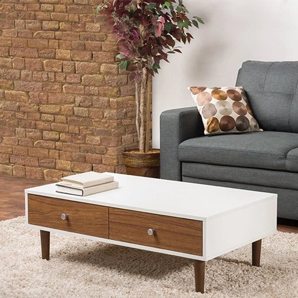 Gemini Wood Contemporary Mid-century Style Coffee Table