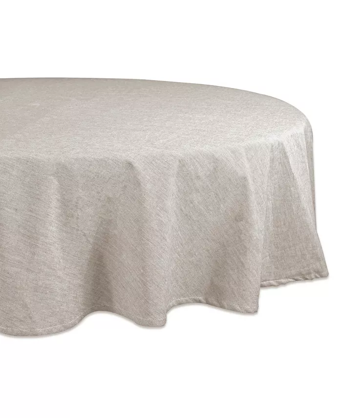 Design Imports Solid Chambray Tablecloth 70 Round