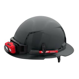 MW BOLT Gray Type 1 Class C Full Brim Vented Hard Hat with 6 Point Ratcheting Suspension 48-73-1235