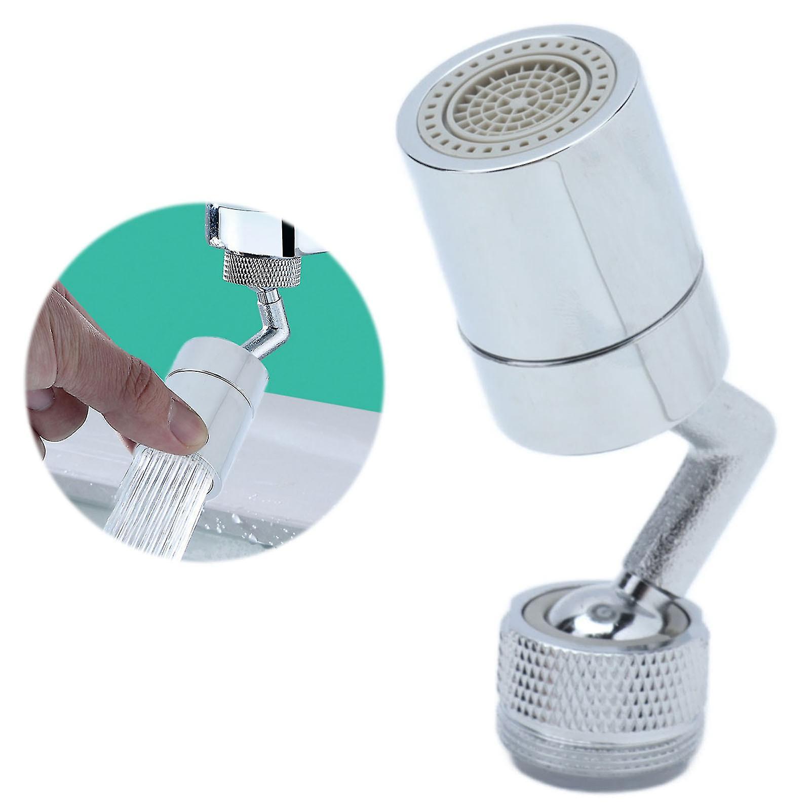 720° Rotatable Sink Faucet Aerator Sprayer Head with 2 Water Outlet Modes 4 Layers Net FilterM24 Male Thread