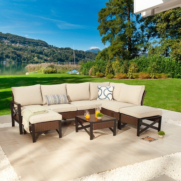 X-Arm 8-Piece Outdoor Conversation Set - Overstock - 33035686