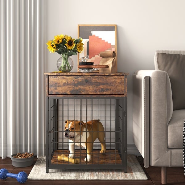 Dog Crates for small dogs Wooden Dog Kennel Dog Crate End Table