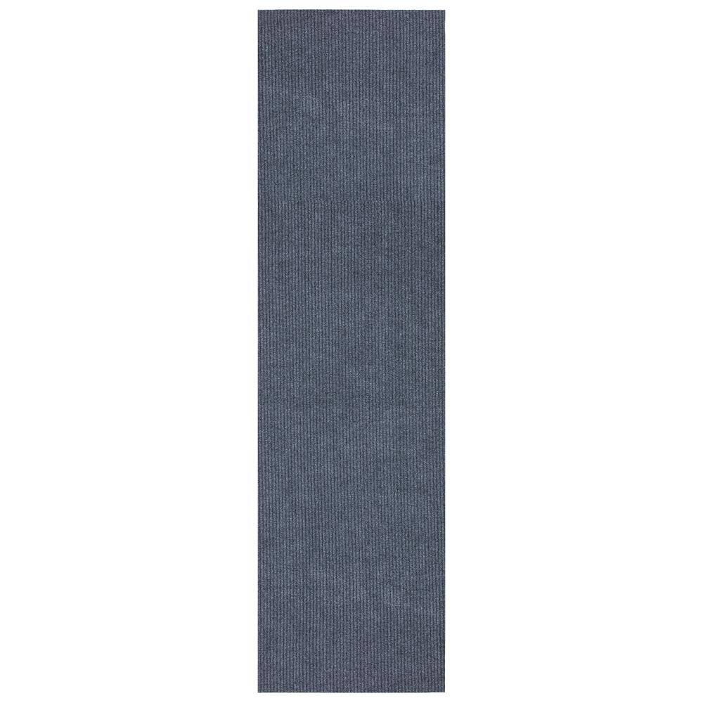 Ottomanson Utility Collection Waterproof Non-Slip Rubberback Solid 3x10 IndoorOutdoor Runner Rug2 ft. 7 in. x9 ft. 10 in.Gray UTY303-3X10