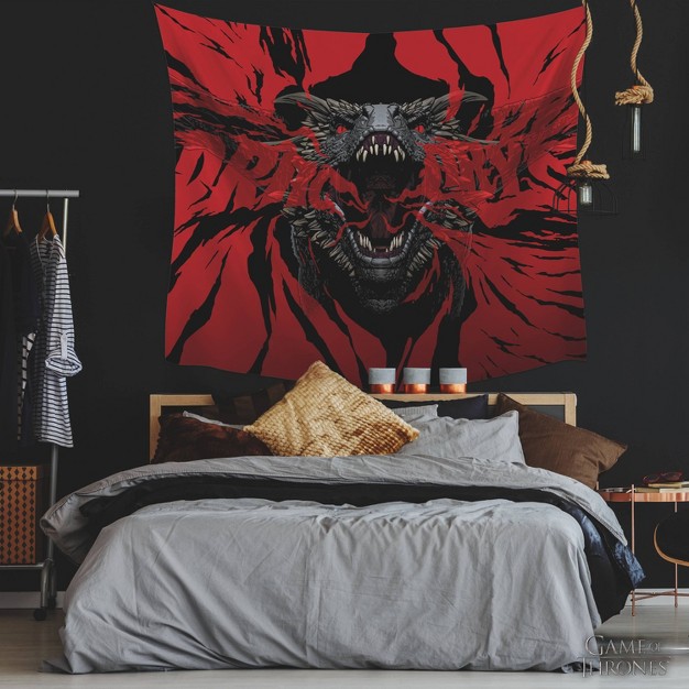 Game Of Thrones Dragon Kids x27 Tapestry Black red Roommates