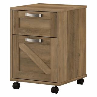 kathy ireland Cottage Grove Reclaimed Pine 2 Drawer Mobile File Cabinet CGF116RCP-03