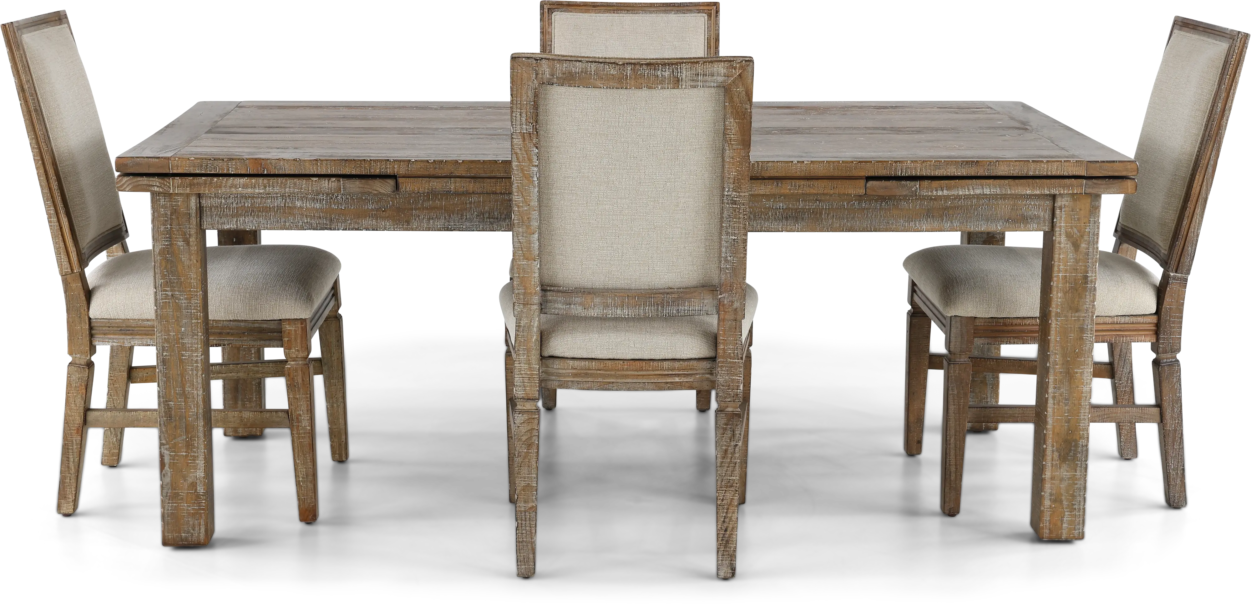 Interlude II Weathered Pine 5 Piece Dining Room Set