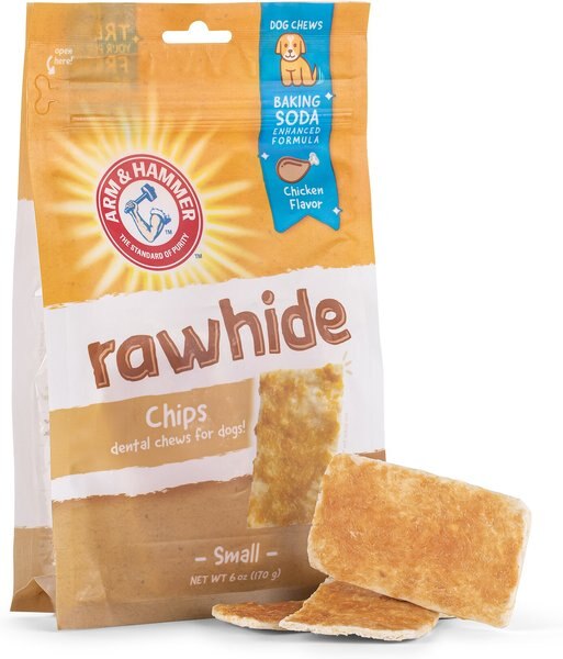 Arm and Hammer Small Chicken Coated Rawhide Chips， 6-oz bag