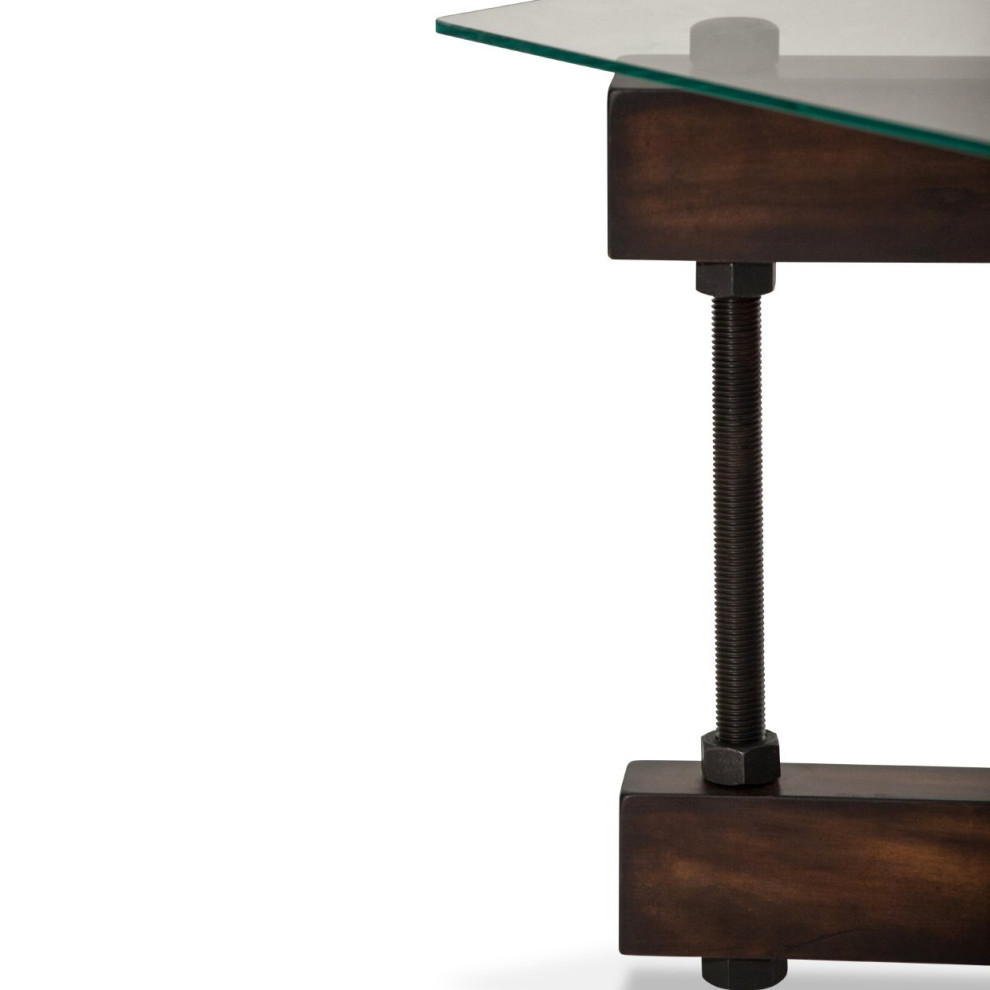 Aico Amini Killington Rectangular 3 PC Cocktail  amp2 End Table Set in Brown   Industrial   Coffee Table Sets   by AMOC  Houzz