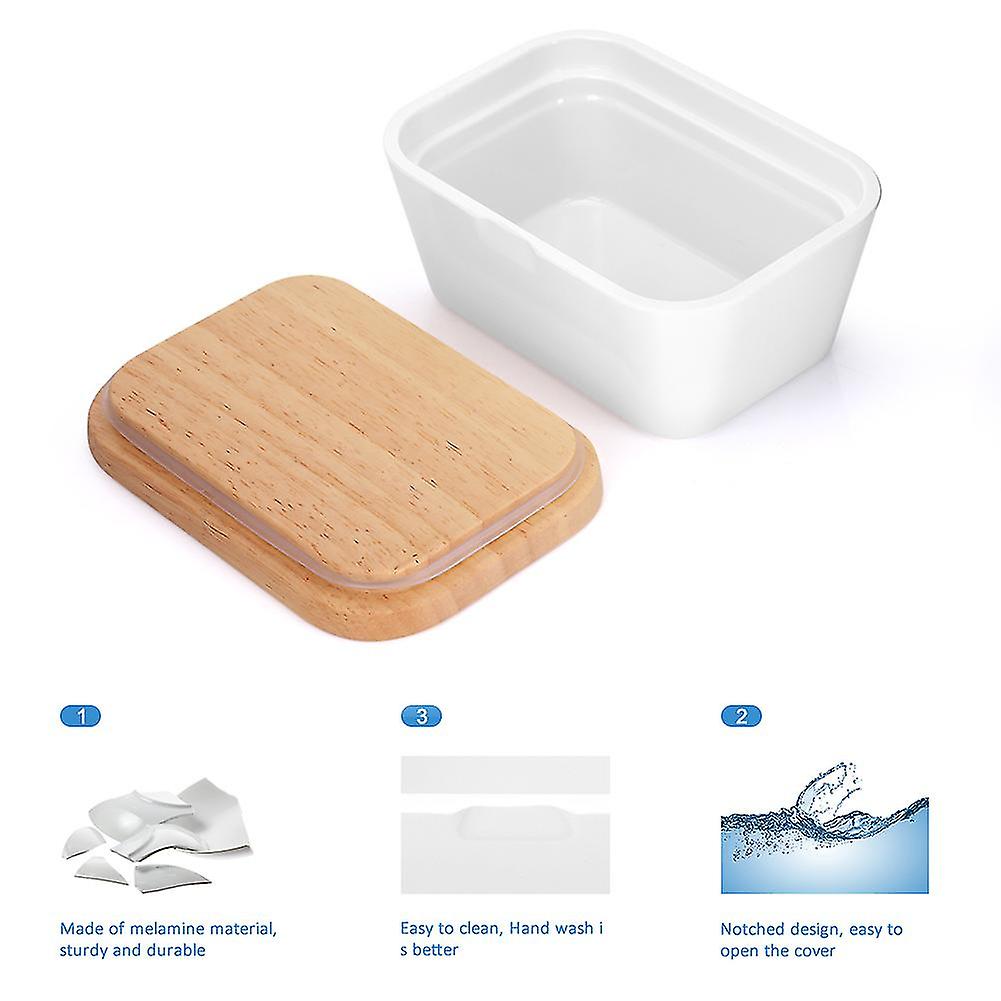 Sealing Butter Box with Wood Lid Storage Box Container