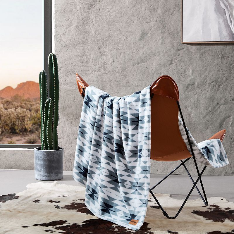 Wrangler Ikat Pattern Plush Throw Blanket