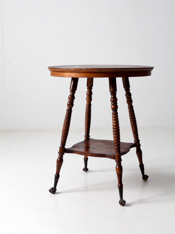 Consigned  Antique Ball  ampClaw Foot End Table   Traditional   Side Tables And End Tables   by 86 Vintage  Houzz