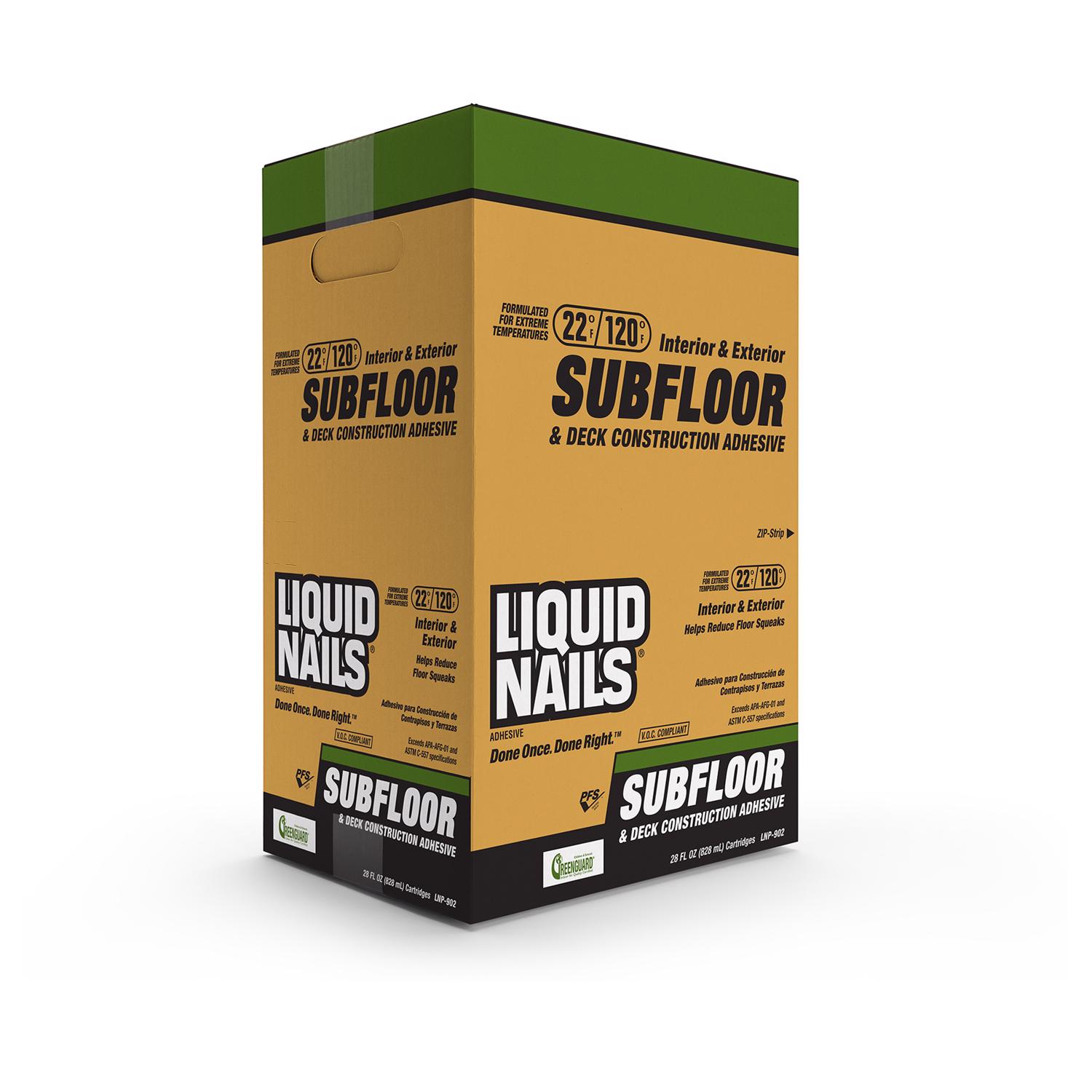 Liquid Nails Subfloor \u0026 Deck Acrylic Latex Construction Adhesive 28 oz