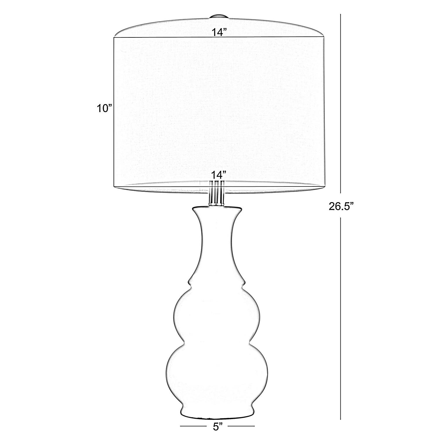 DA(C)cor Therapy Harper Aqua Ceramic Table Lamp  Crowdfused