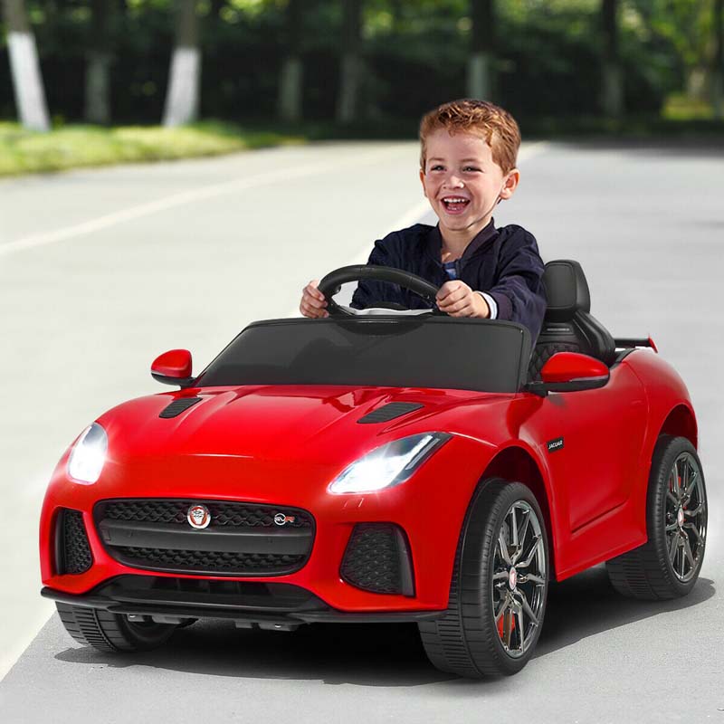 12V Jaguar F-Type SVR Licensed Kids Ride On Car, Battery Powered Riding Toy Car with Remote Control