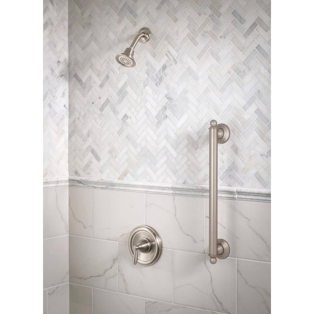 MOEN Brantford Single-Handle 1-Spray Posi-Temp Tub and Shower Faucet in Brushed Nickel (Valve Included) T2153EPBN-2520