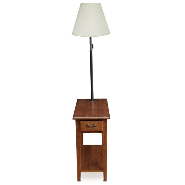 Swing Arm Lamp Chairside End Table Oak Leick Home