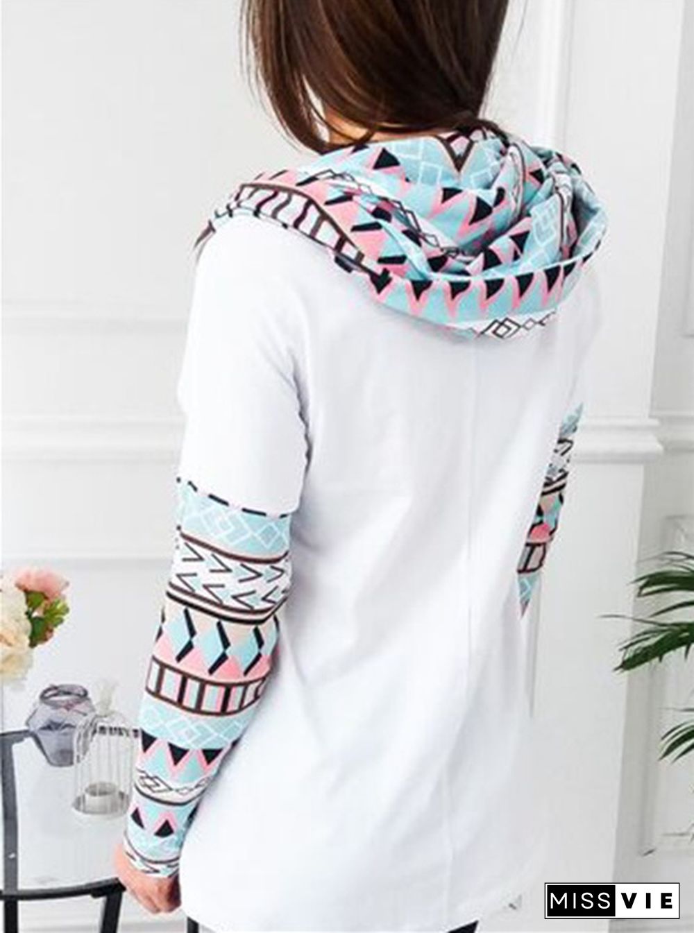 Fall Fashion Women Floral Patchwork Turtleneck Sweatshirt Long Sleeve Casual Hoodies T-Shirt