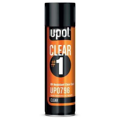 UPOL 0796 Clear #1 U-Pol High Gloss UV Resistant Clear Coat Aerosol Can