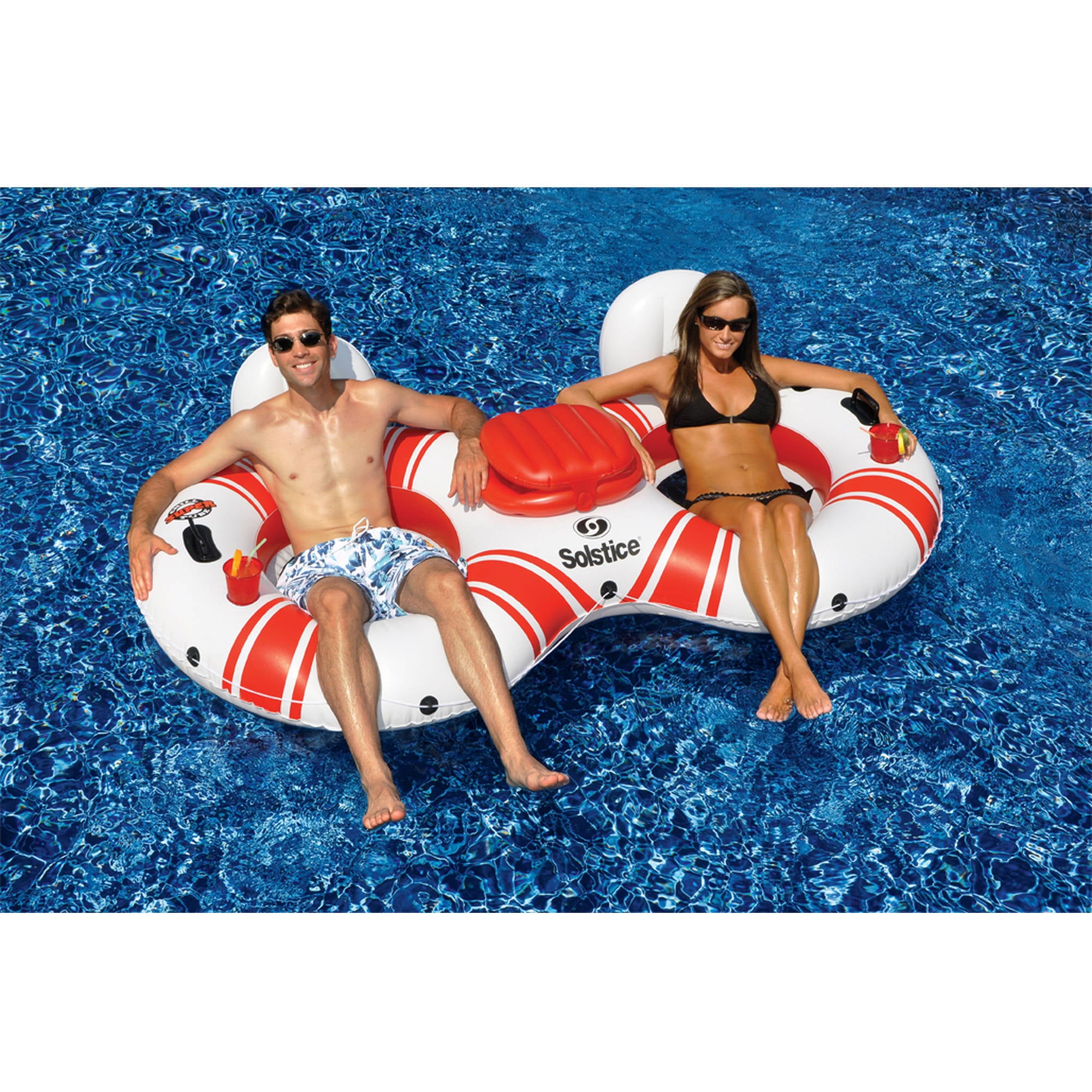 Solstice Vinyl Superchill Tube Duo Pool Float