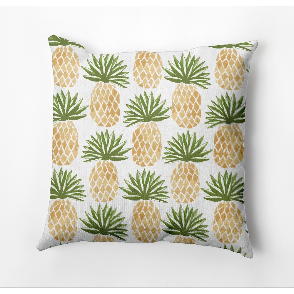 Pineapple Stripes  Geometric Print Outdoor Pillow