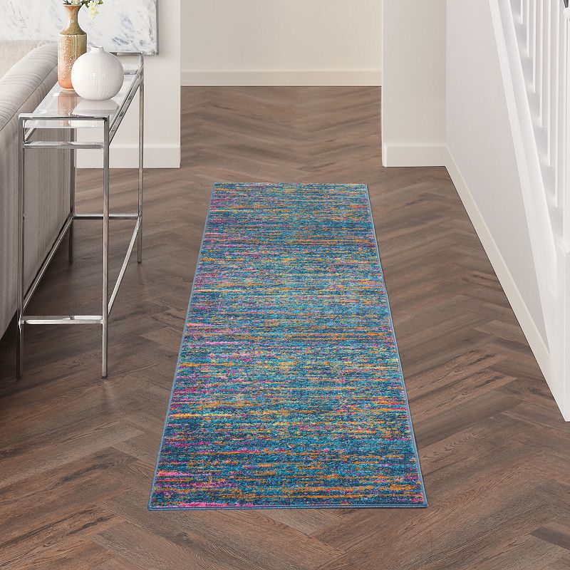 Nourison Passion Ojai Blue Multi Area Rug