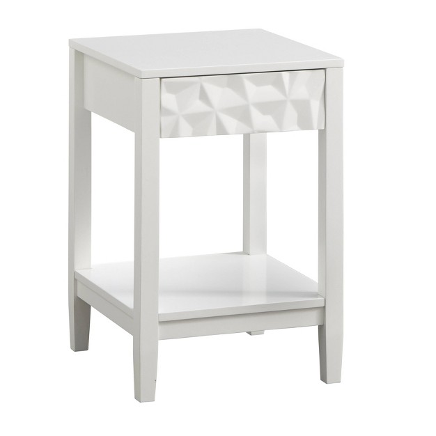 Marquise Modern End Table White Buylateral