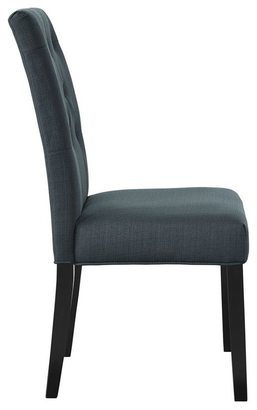 Hawthorne Collection Dining Side Chair in Gray   Transitional   Dining Chairs   by Homesquare  Houzz