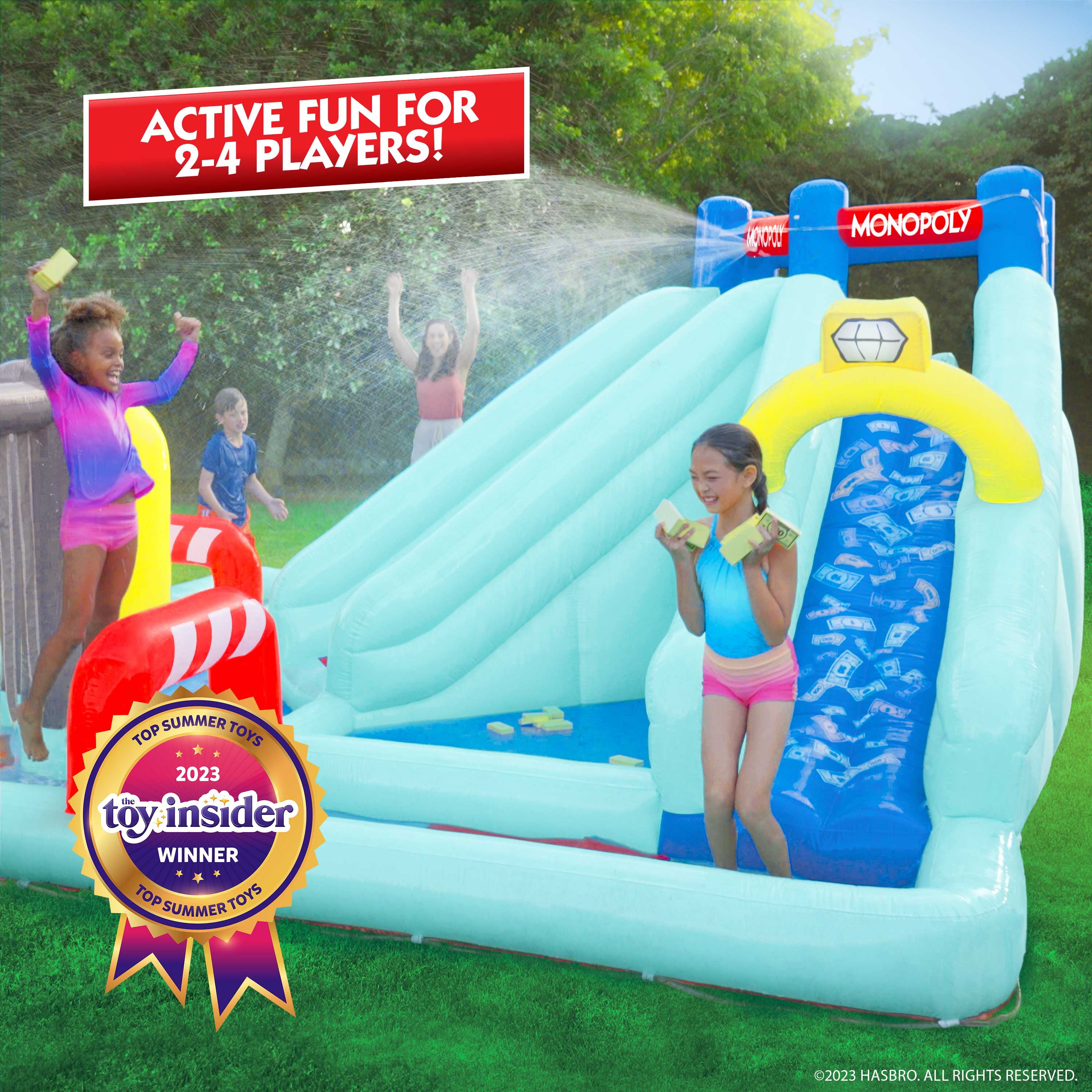 Hasbro Monopoly Splash Game by WowWee - Lawn Water Slide and Obstacle Course