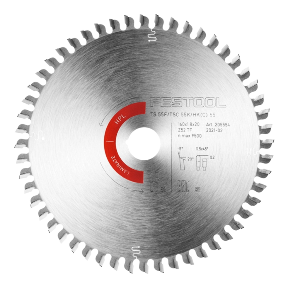 Festool Saw Blade Laminate 52 Tooth for TSC 55 K ;