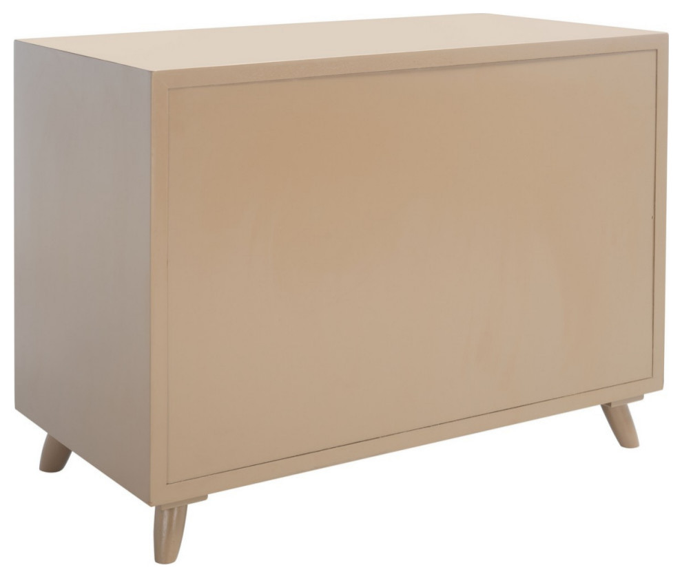 Rudy 3 Drawer Chest Taupe/ Black   Midcentury   Accent Chests And Cabinets   by AED Luxury Home Decor  Houzz