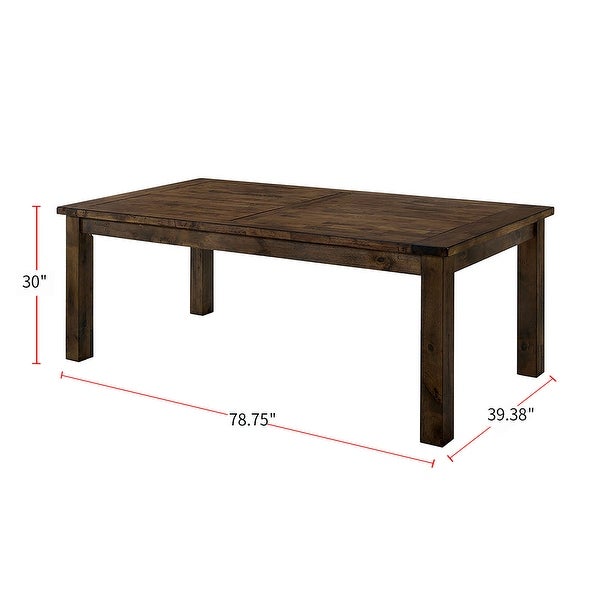 Wood Dining Table in Rustic Oak - Rustic Oak