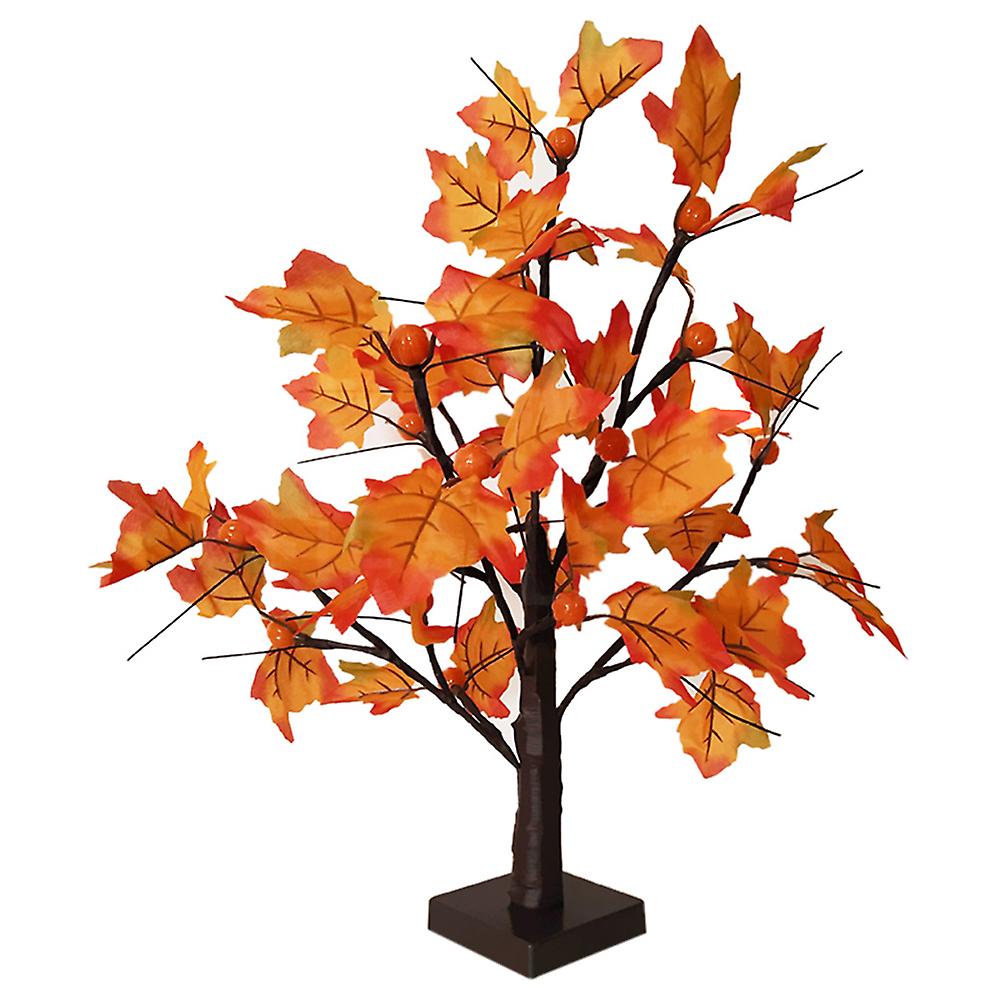 24 Led Desktop Lighted Maples Tree Battery Operated Thanksgiving Table Decoration Lights Maples Leaves Tree Lamp New