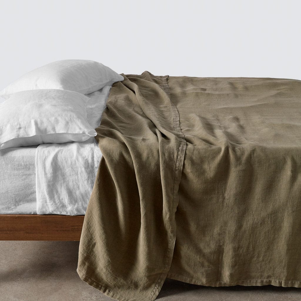 Stonewashed Linen Bed Cover