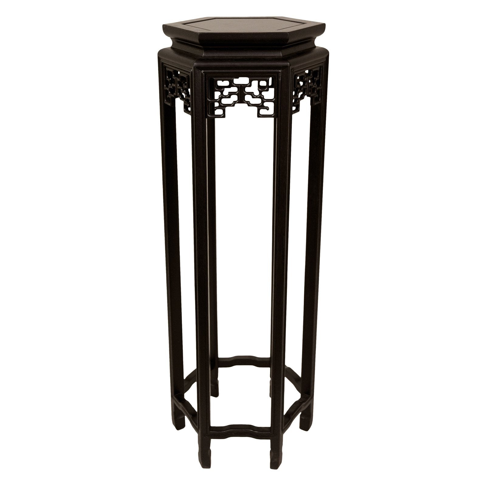 Oriental Furniture 36" Hexagon Plant Stand, plant base, decorative item, oriental design