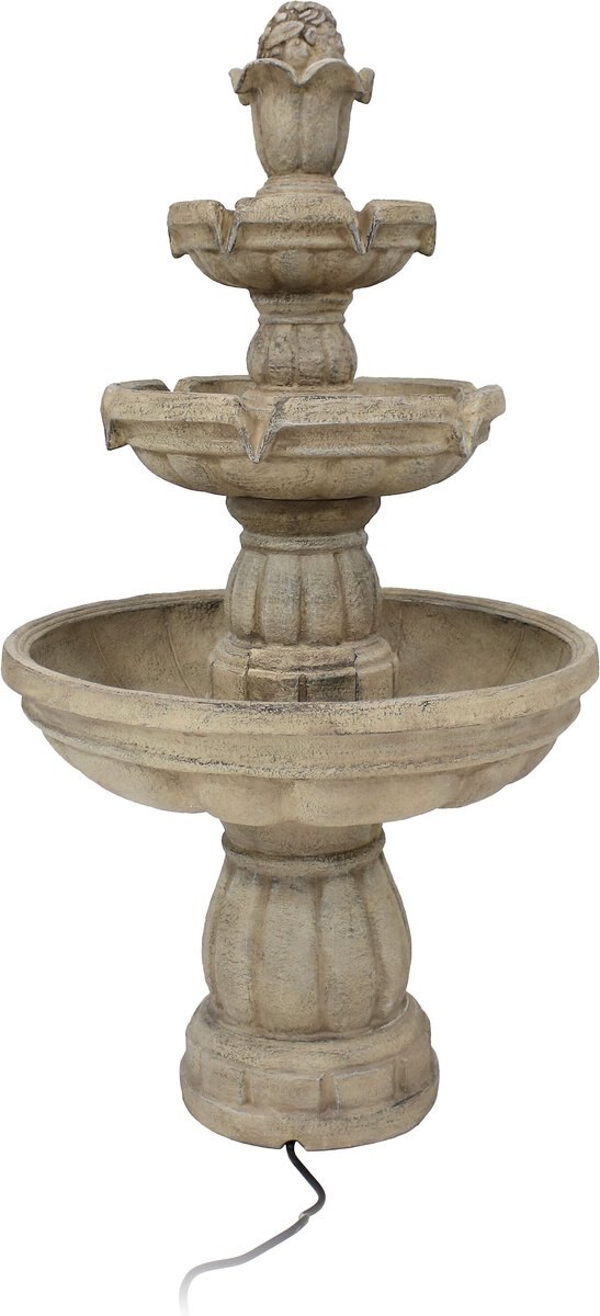 Sunnydaze Decor 3-Tier Outdoor Water Fountain