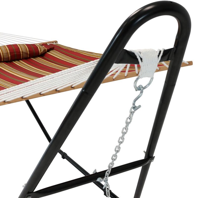 Ultimate Patio Quilted Double Hammock w/ Pillow and Universal Stand