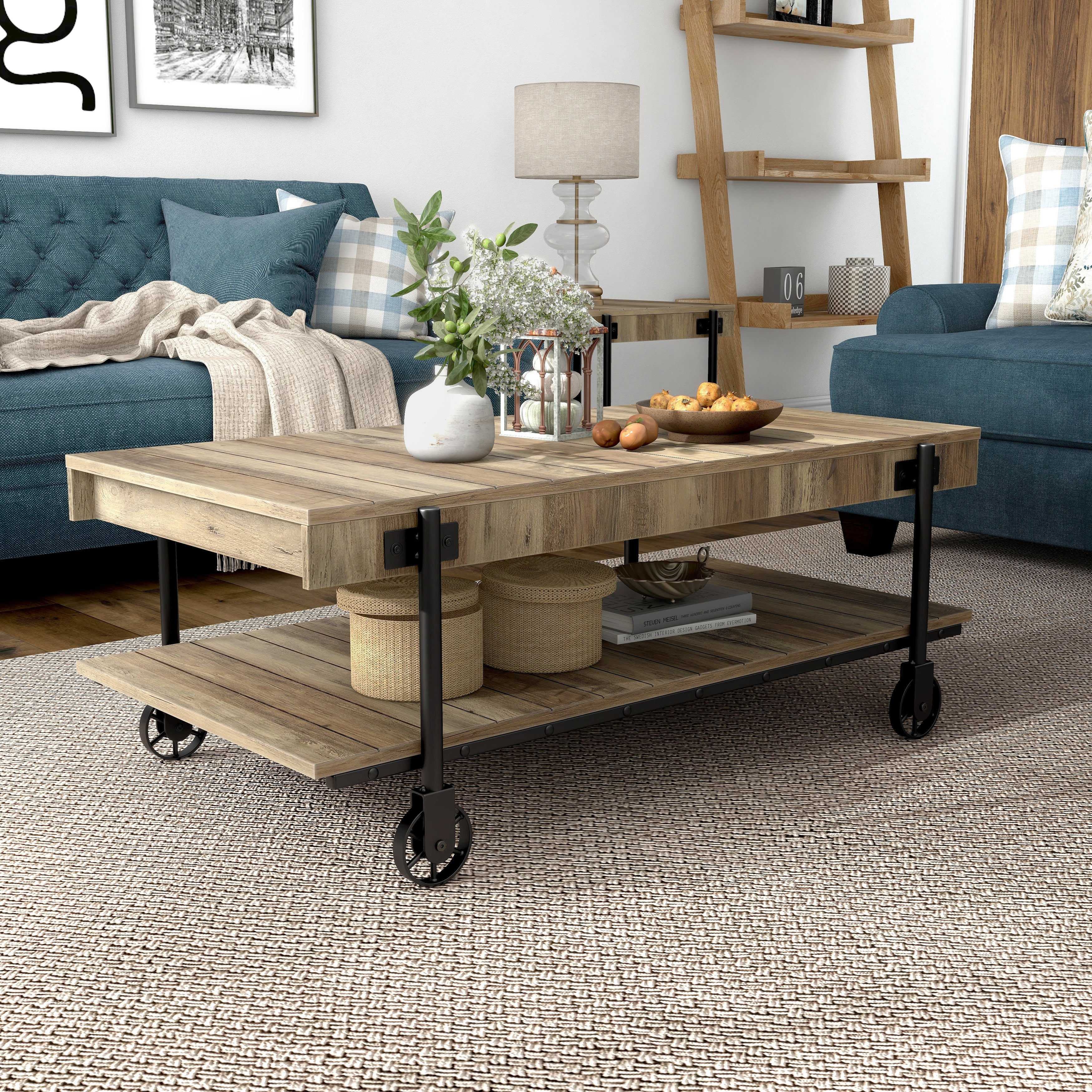 Hyssop Industrial 47-in Coffee Table by Furniture of America