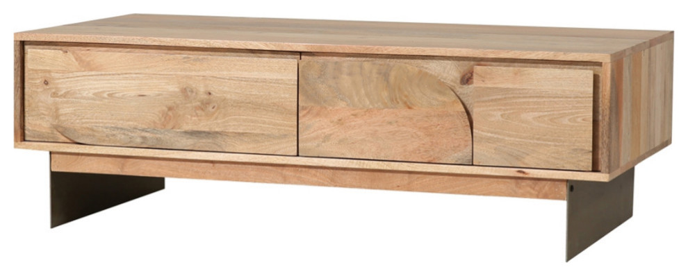 Whitehawk Mid Century 2 Transitional Drawer Coffee Table   Rustic   Coffee Tables   by Sierra Living Concepts Inc  Houzz