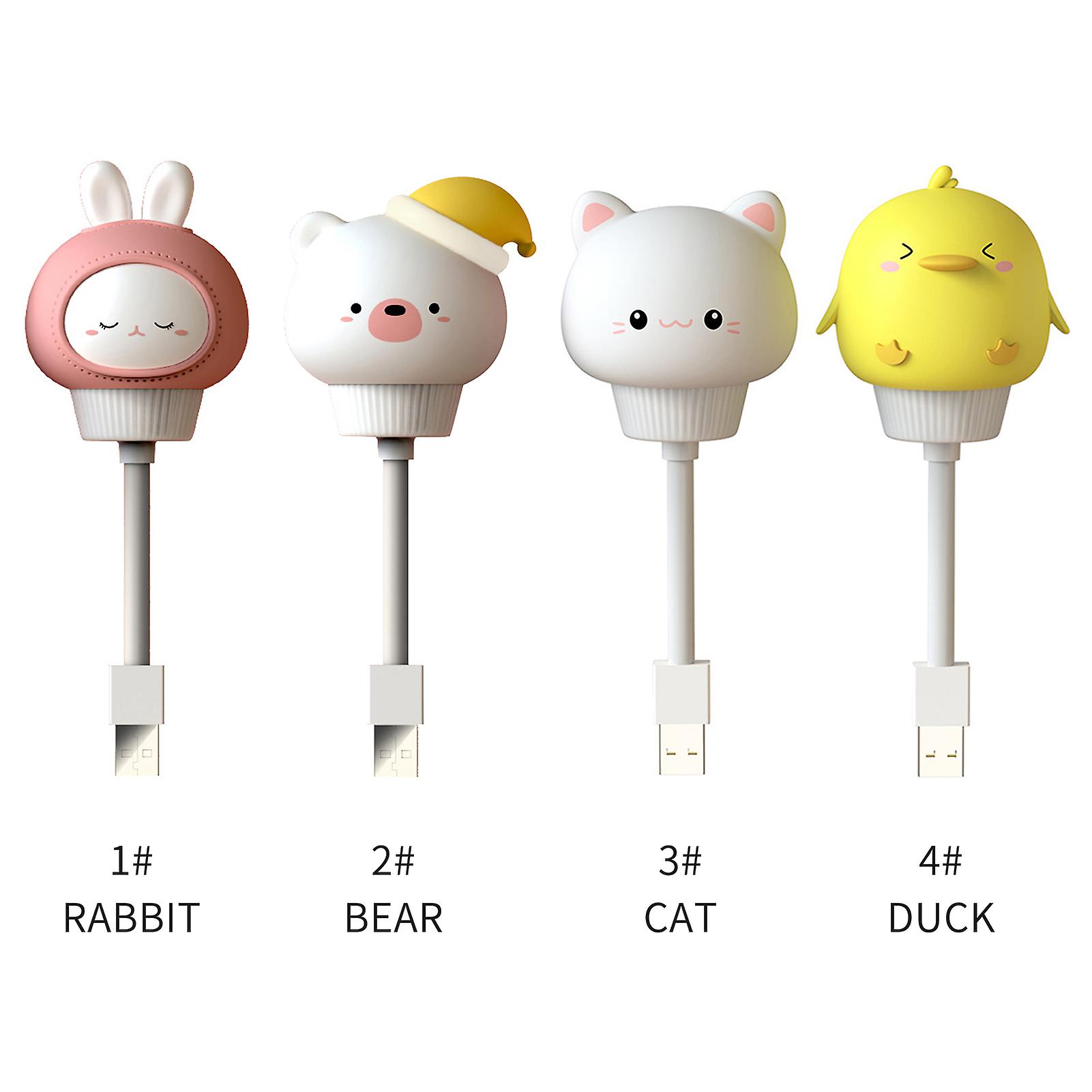 Flexible Mini Usb Leds Night Light Cute Rabbit/bear/cat/duck Baby Feeding Lamp Portable Reading Lamp No.183487