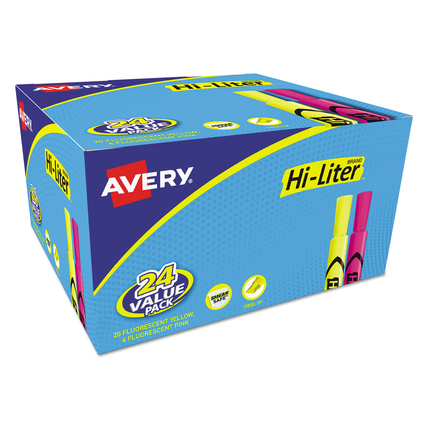 HI-LITER Desk-Style Highlighter Value Pack by Averyandreg; AVE98189