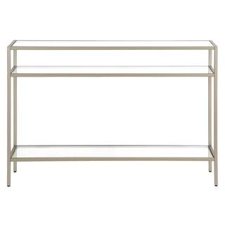 MeyerCross Siviline 42 in. Satin Nickel Rectangle Glass Console Table AT0576