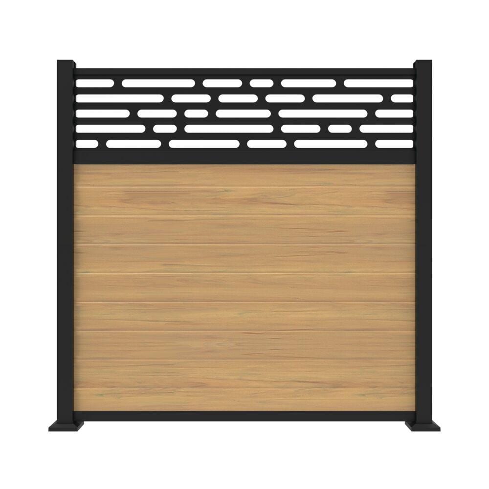 Barrette Outdoor Living Mixed Materials Matte Black 3-Piece Channel Kit DSP Vinyl 73050071